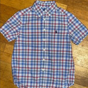 Ralph Lauren Button Down Plaid Shirt, Size 8